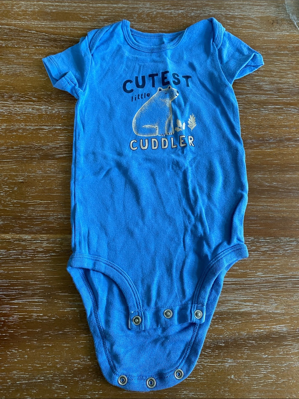 Carter’s 12 Month Blue "Cutest Little Cuddler" Baby One-Piece